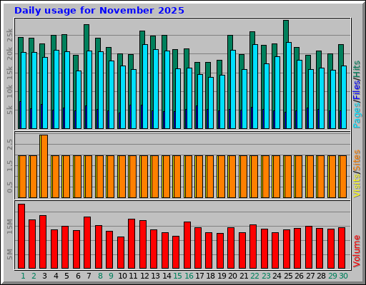 Daily usage for November 2025